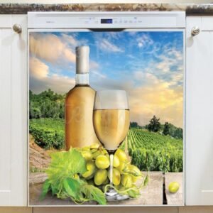 Vineyard in the Sunrise Magnetic Dishwasher Door Cover