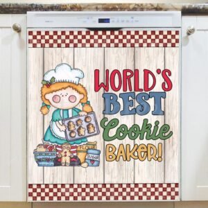 The World Best Cookie Baker Magnetic Dishwasher Door Cover