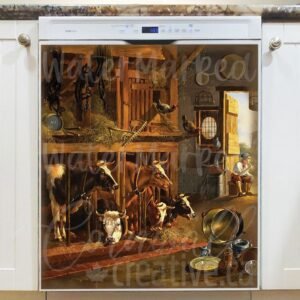 The Stall Interior by A. Verhoesen Magnetic Dishwasher Door Cover