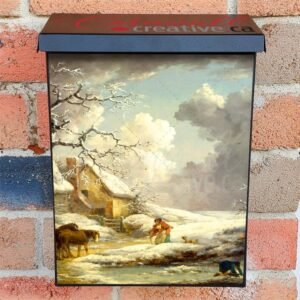 Winter Landscape by George Morland Colonial Mailbox Cover