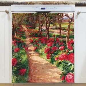 Field Flowers by Olga W. Florian Magnetic Dishwasher Door Cover