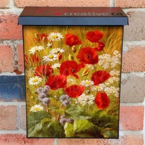 Still Life with Roses by C. Anthonore Colonial Mailbox Cover