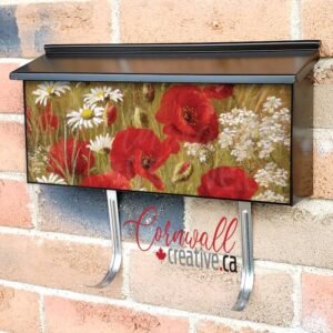 Still Life with Roses by C. Anthonore Wall-mounted Townhouse Mailbox Cover
