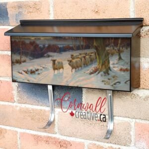 A Winter Evening by Wright Barker Wall-mounted Townhouse Mailbox Cover