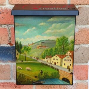 Pastoral Landscape by Henri Rousseau Colonial Mailbox Cover