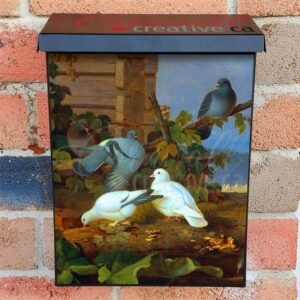 Pigeons by Ferdinand von Wright Colonial Mailbox Cover