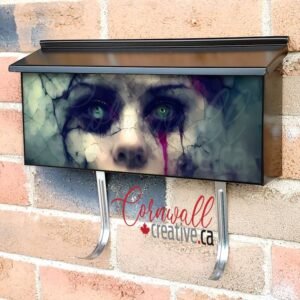 Demon Girl Face #2 Wall-mounted Townhouse Mailbox Cover
