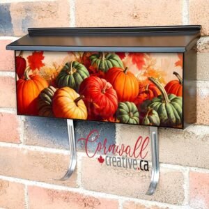 Colorful Pumpkin Field Wall-mounted Townhouse Mailbox Cover