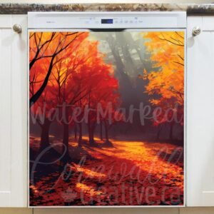 Sunny Fall Day Magnetic Dishwasher Door Cover