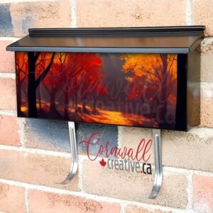 Sunny Fall Day Wall-mounted Townhouse Mailbox Cover