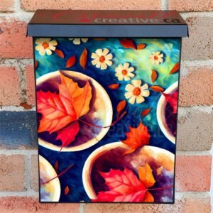 Leaves and Flowers Colonial Mailbox Cover