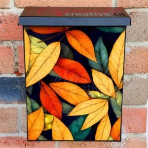 Pretty Autumn Leaves Colonial Mailbox Cover