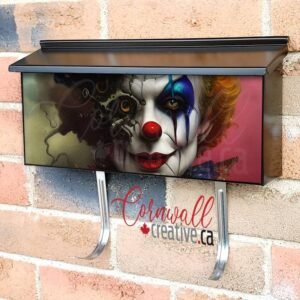 Scary Demon Clown Wall-mounted Townhouse Mailbox Cover