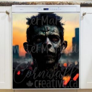 Scary Zombie Boy Magnetic Dishwasher Door Cover