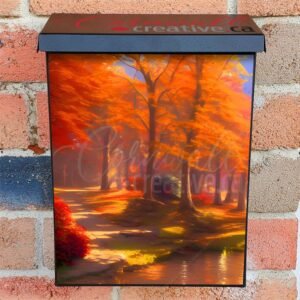 Autumn Sunlight Through the Trees #10 Colonial Mailbox Cover