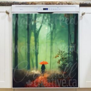 Rainy Forest Walk Magnetic Dishwasher Door Cover
