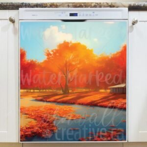 House Beside the River #2 Magnetic Dishwasher Door Cover