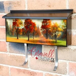Leaf Covered Road Wall-mounted Townhouse Mailbox Cover