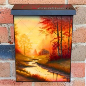 Beautiful Autumn Sunset #2 Colonial Mailbox Cover