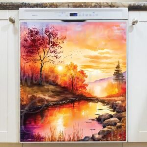 Beautiful Autumn Sunset #3 Magnetic Dishwasher Door Cover