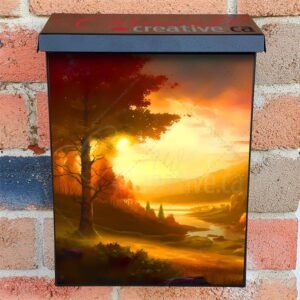 Beautiful Autumn Sunset #8 Colonial Mailbox Cover