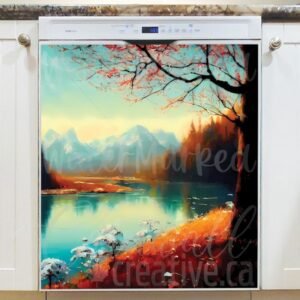 Calm Morning at the River Magnetic Dishwasher Door Cover