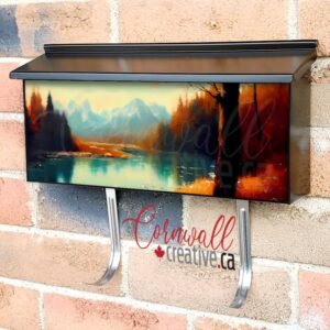 Calm Morning at the River Wall-mounted Townhouse Mailbox Cover