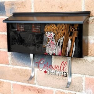 Girl with her Creepy Doll Wall-mounted Townhouse Mailbox Cover