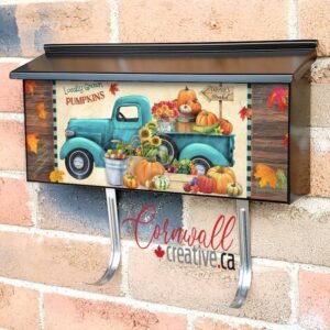 Farmer's Market Pumpkin Truck #2 Wall-mounted Townhouse Mailbox Cover