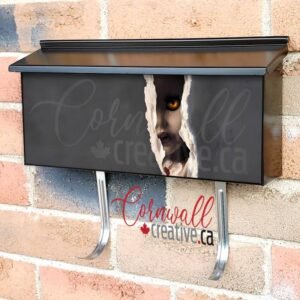 Scary Doll Behind the Wall Wall-mounted Townhouse Mailbox Cover