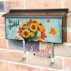 Cauldron with Sunflowers and Pumpkins Wall-mounted Townhouse Mailbox Cover