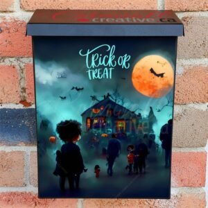 Trick 0r Treating Kids Colonial Mailbox Cover