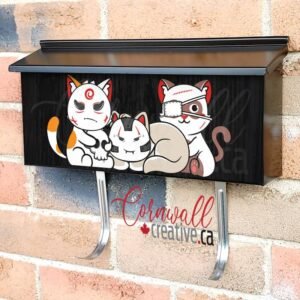 Cute Halloween Kittens Wall-mounted Townhouse Mailbox Cover