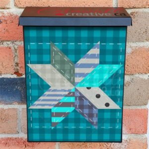 Farmhouse Quilt Design #2 Colonial Mailbox Cover