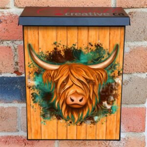 Scottish Highland Cow #2 Colonial Mailbox Cover