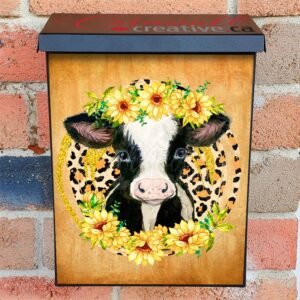 Little Calf and Sunflowers Colonial Mailbox Cover