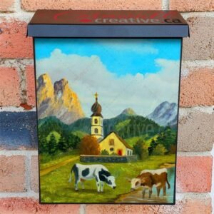 Cows in the Alps Colonial Mailbox Cover