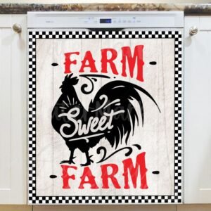 Farmhouse Rooster Silhouette Magnetic Dishwasher Door Cover