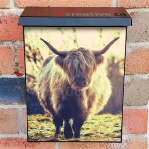 Scottish Highland Cow Colonial Mailbox Cover