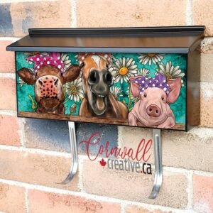 Happy Farm Animals Wall-mounted Townhouse Mailbox Cover