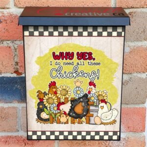 Cute Country Chickens Colonial Mailbox Cover