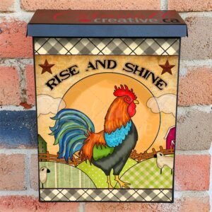 Rise and Shine Rooster Colonial Mailbox Cover