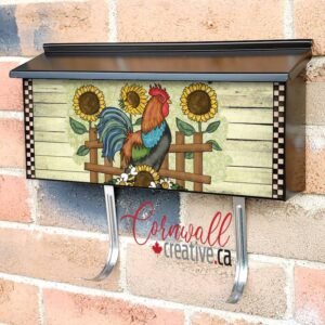 Welcome to the Farm Rooster Wall-mounted Townhouse Mailbox Cover