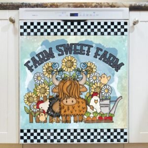 Farm Sweet Farm Magnetic Dishwasher Door Cover