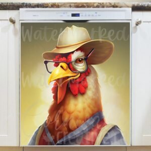 Farmer Rooster Magnetic Dishwasher Door Cover