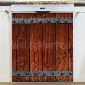 Farmhouse Barn Wood Door #2 Magnetic Dishwasher Door Cover