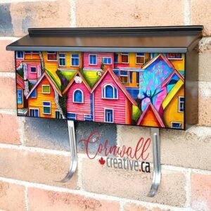 Cute Fishing Village Wall-mounted Townhouse Mailbox Cover