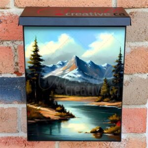 Majestic Snowy Hill Colonial Mailbox Cover