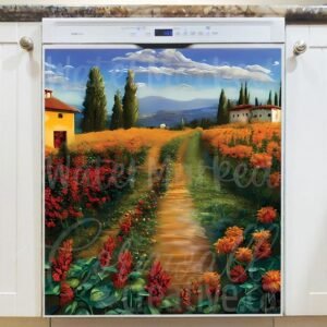Tuscan Summer Villas Magnetic Dishwasher Door Cover