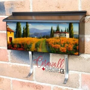 Tuscan Summer Villas Wall-mounted Townhouse Mailbox Cover